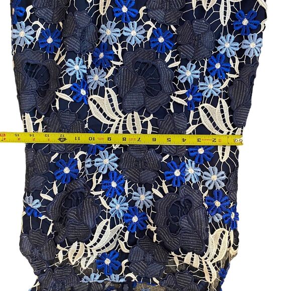 Aidan Mattox Dress Sz 6 Floral Lace Off Shoulder Cocktail Date Night Out Wedding - Picture 11 of 11